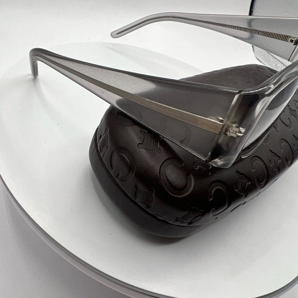 Celine EUC transparent grey sunglasses with branded case … - Picture 4 of 10